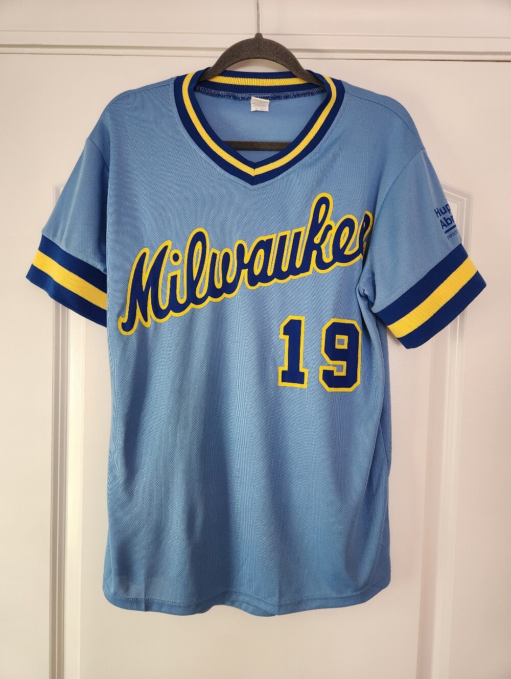 MILWAUKEE BREWERS YOUNT 19 BASEBALL JERSEY SIZE ADULT M